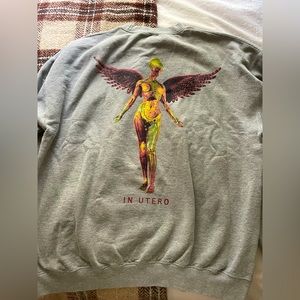Nirvana in utero crew neck sweatshirt
